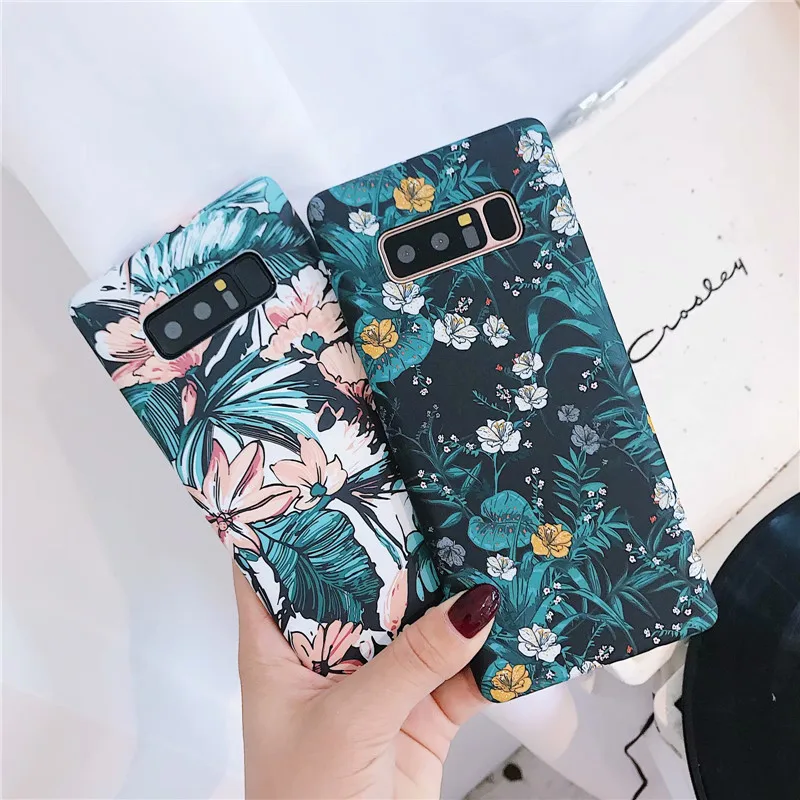 Чехол с цветами для samsung Galaxy S10, чехол для samsung Galaxy S10 Plus, S8, S9 Plus, Note 9, 8, 10 Plus, чехол с цветочным рисунком, жесткие чехлы