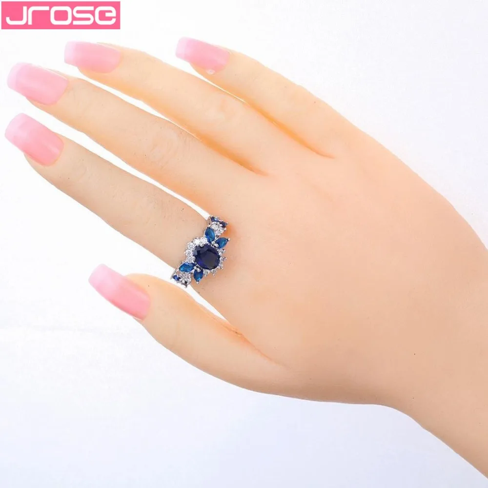 Женское серебряное кольцо с синим и белым фианитом размеры 6 7 8 9 10|ring size|ring size 6fashion