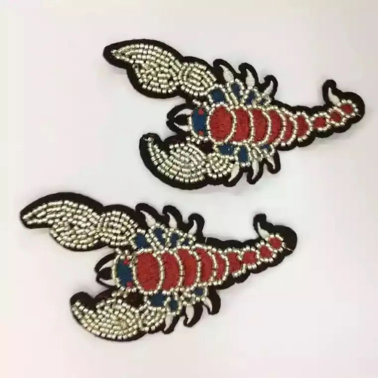 12 5x7 см 3D вышитые бисером Скорпион ручной работы нашивки для модной одежды сумок