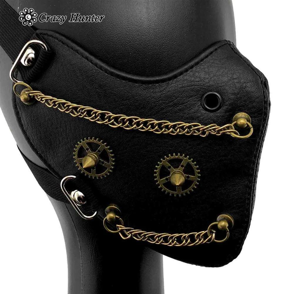 Новый Стимпанк Шестерни Цепь маска Винтаж Готический Байкер Панк Maskque|Аксессуары