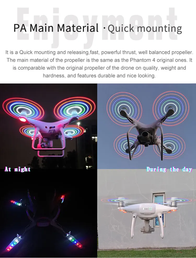 DJI Phantom 4 pro малошумные пропеллеры светодиодный флеш-пропеллер для DJI Phantom 4 Series/Phantom 4 Pro v2.0 Дрон