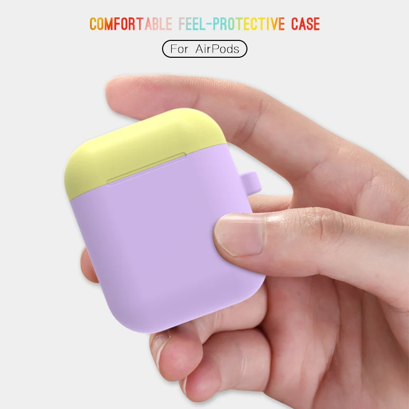 Силиконовый чехол для Airpods чехол противоударный чехол для Airpods зарядная коробка мм 2 мм Ультратонкий чехол для Air Pods Splite чехол с крючком