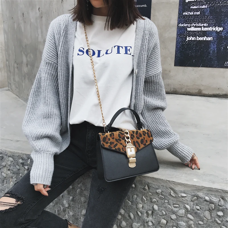 Маленькие сумки через плечо для женщин леопардовая плечевая сумка с принтом