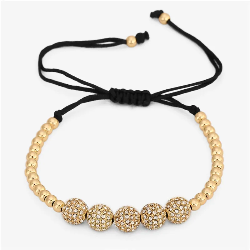 3 шт./компл. золотой цвет смешанные Свадебные плетеные браслеты набор микро CZ бар