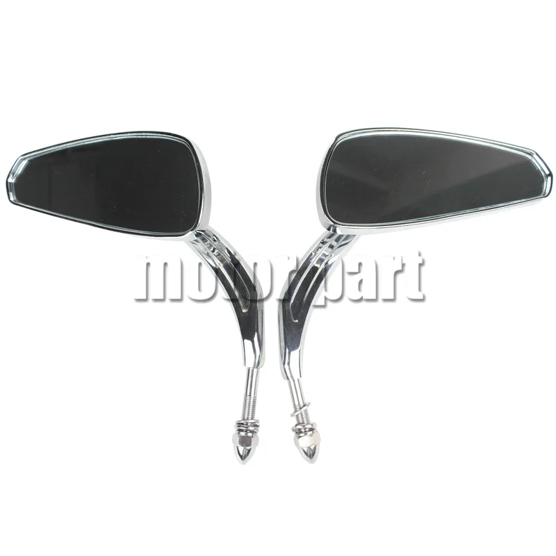 Chrome мотоциклетные боковые зеркала заднего вида для Harley Dyna Softail FLSTN Electra Glide Road King