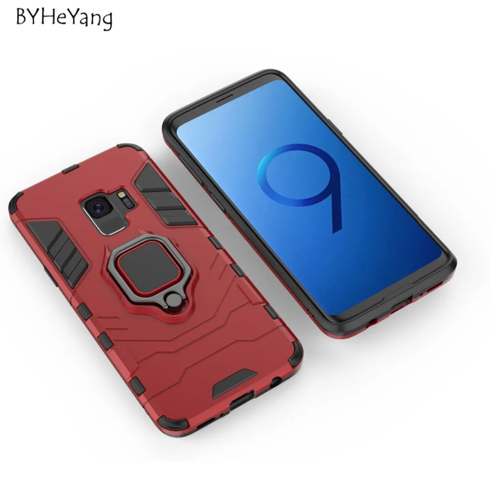 Чехол-подставка с металлическим кольцом для Samsung Galaxy S8 S9 NOTE 9 Plus A7 2018 A750 | Мобильные