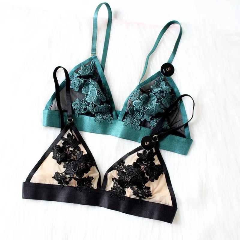 Комплект женского кружевного нижнего белья с чашками пуш ап 3/4|lingerie set|brief setembroidery