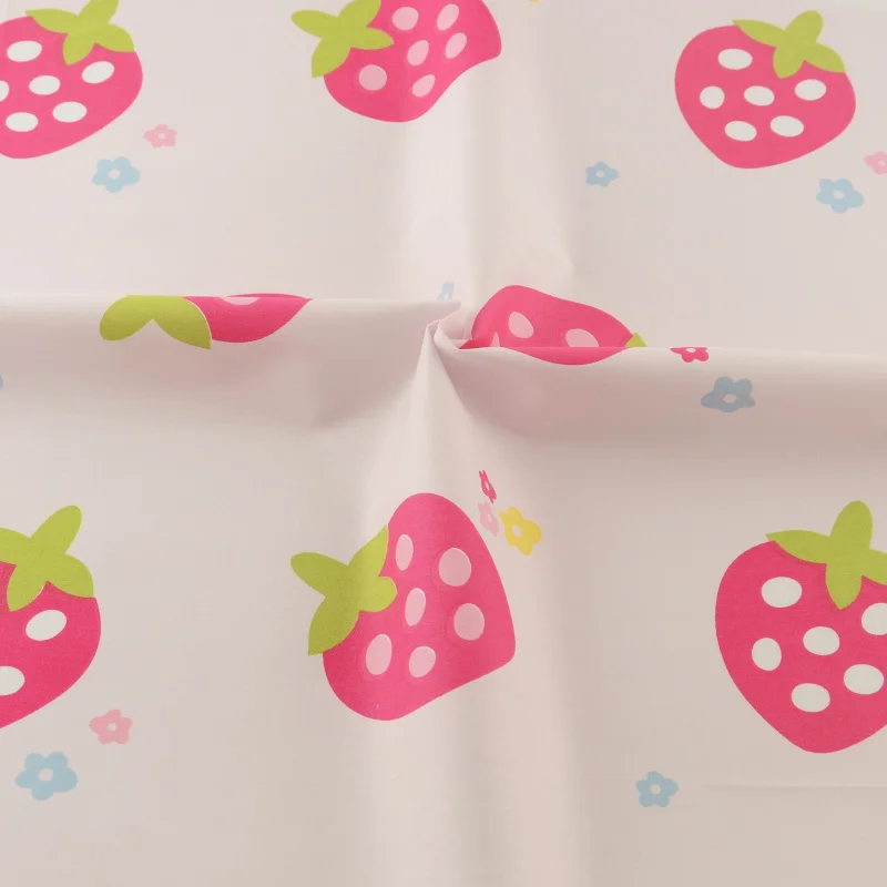 Розовая Клубничная хлопковая ткань домашний текстиль лоскутное шитье стеганое