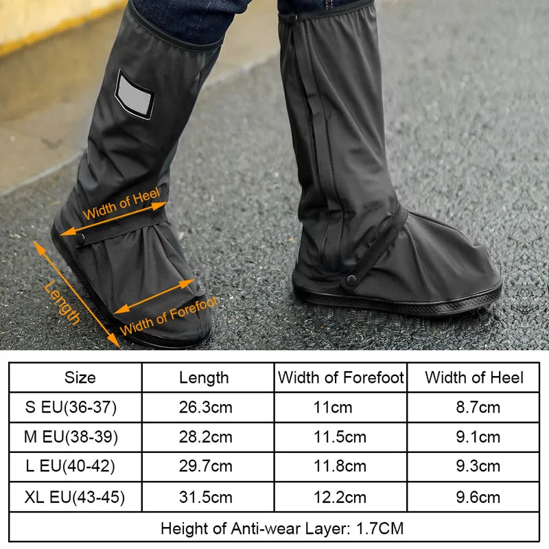 

Elino Recycling Rain Shoe Covers for Cycle Motorcycle Waterproof Non-slip Adjustable Thicken Boots Shoe Protect Covers Wholesale