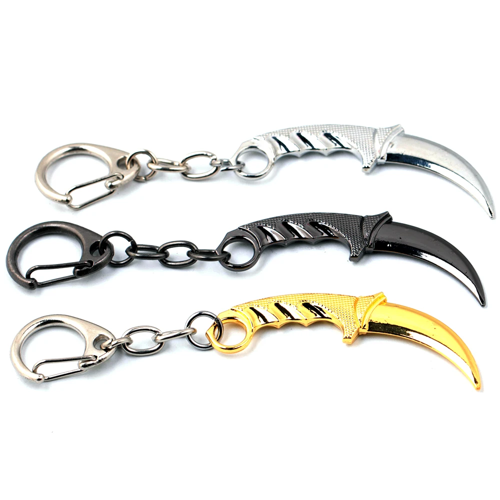 Игра CSGO Karambit модель ножа оружие брелок Counter Strike CS GO колье подвеска держатель для