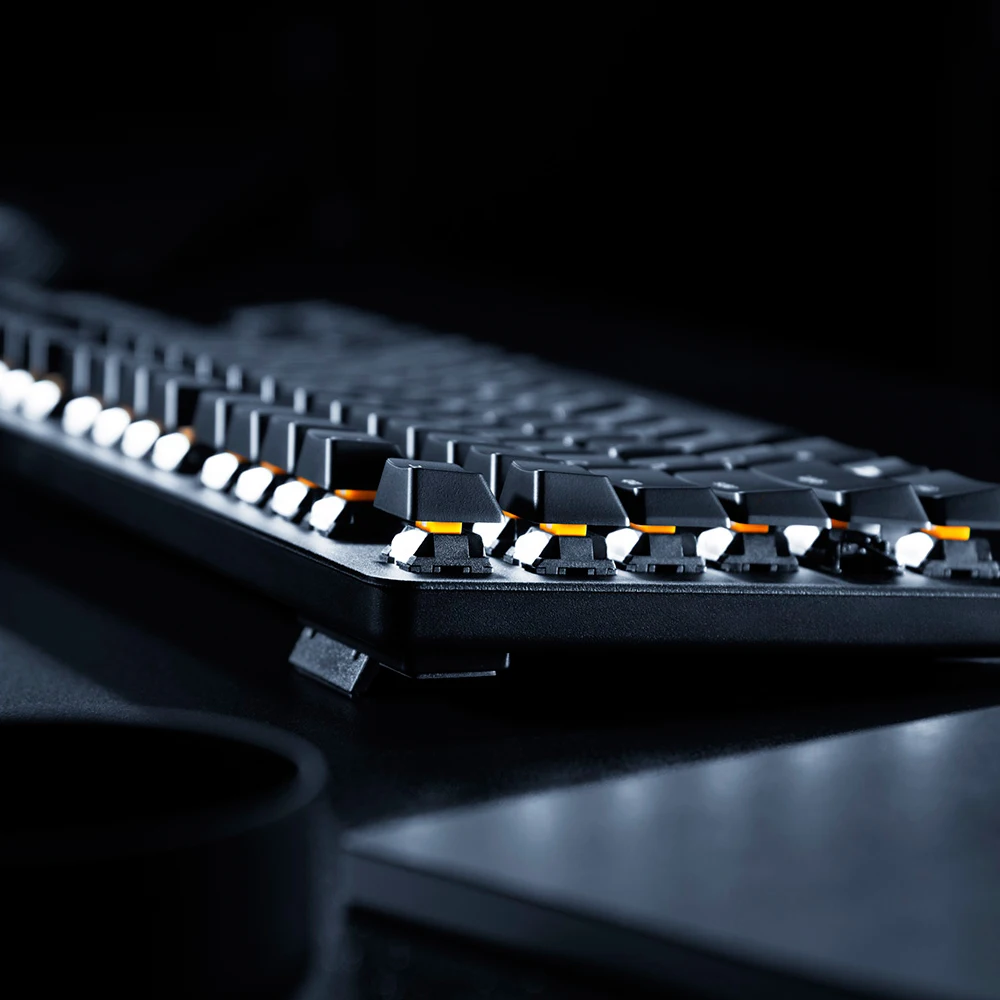 Проводная Механическая игровая клавиатура razer Basilisk Essential BlackWidow Lite с 87 клавишами, бесшумная тактильная оранжевая клавиатура
