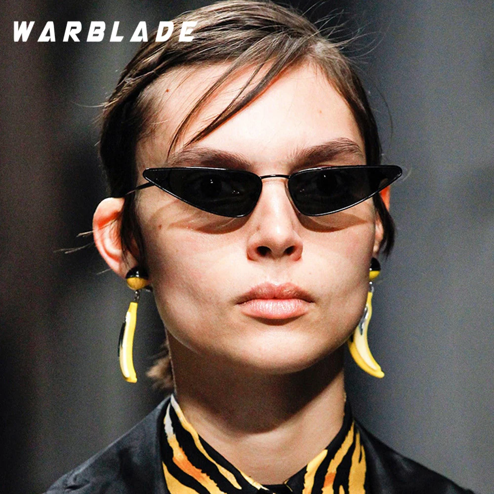 Женские солнцезащитные очки кошачий глаз WARBLADE в металлической оправе роскошные