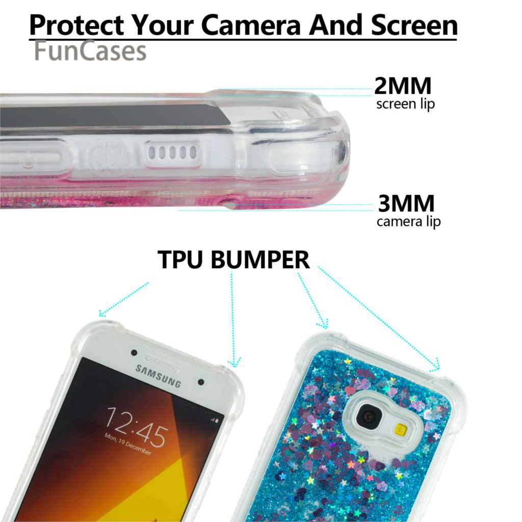 Чехол с блестящим рисунком СПС Coque samsung A320 мягкая термополиуретановая накладка на
