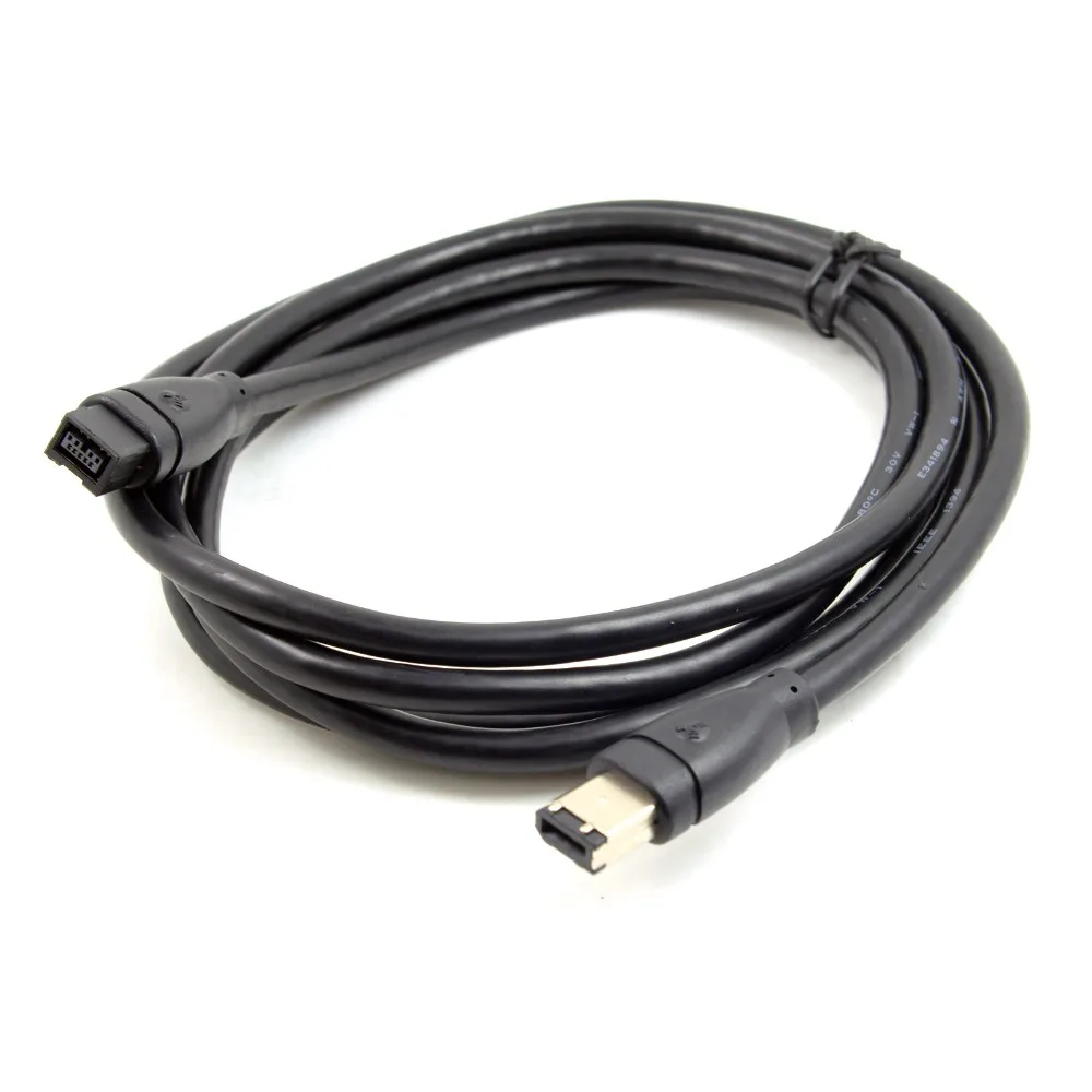 Plug and Play Hot Swap Compat 9 Pin / 6 BETA FireWire 800 to 400 IEEE 1394B кабель черный цвет 1 8 м|Компьютерные