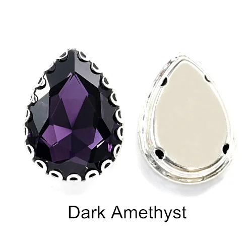 Dark-amethyst 20 шт. 26 цветов кружево коготь пришить стразы кристалл AB стекло Каплевидная форма швейные камни для Сделай Сам одежда Стразы B1179 - Цвет: Dark-amethyst
