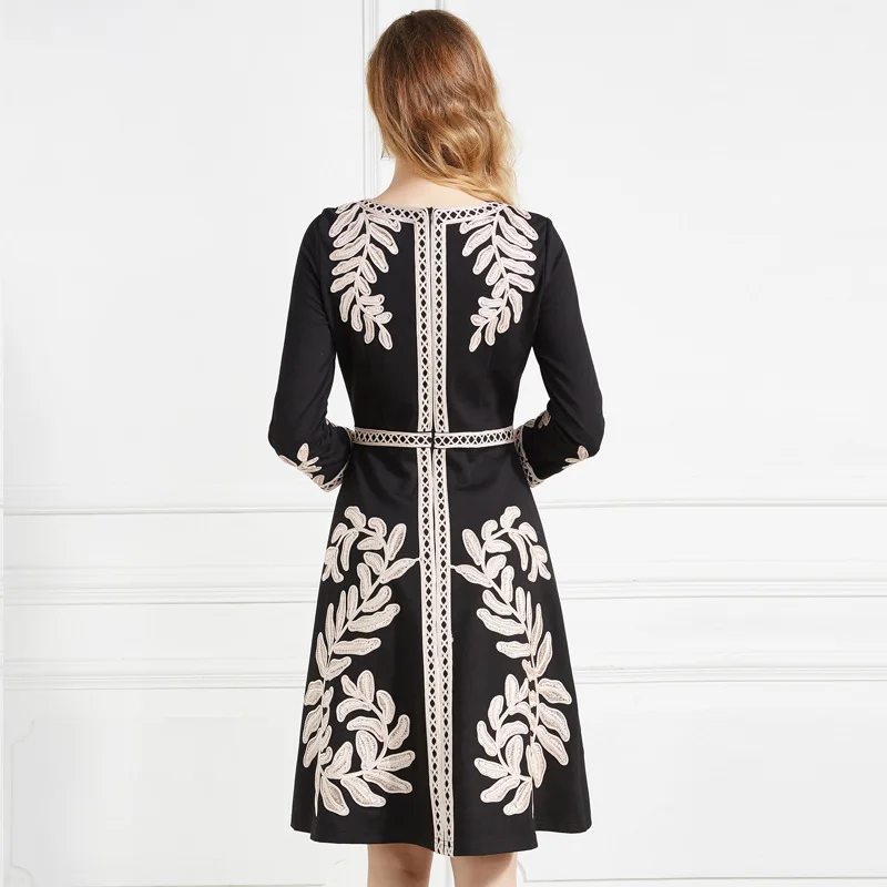 Vestido de festa, весенне-осенние вечерние платья для мероприятий, женское платье с аппликацией по всей поверхности, приталенное и расклешенное платье размера плюс XXXL