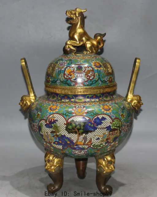 Ремесла Искусство 20 &quotмаркированный китайский из перегородчатой эмали 24K золото