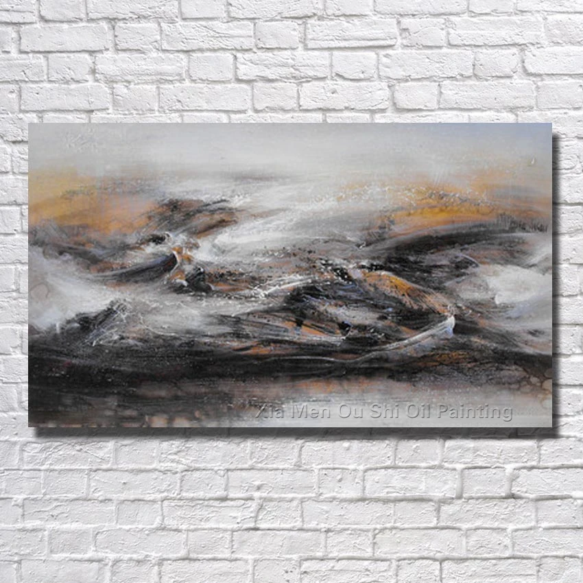 

Chinese Wall Art Hand Painted Abstract Landscape Oil Painting On Canvas Wall Pictures For Living Room No Framed Big Size