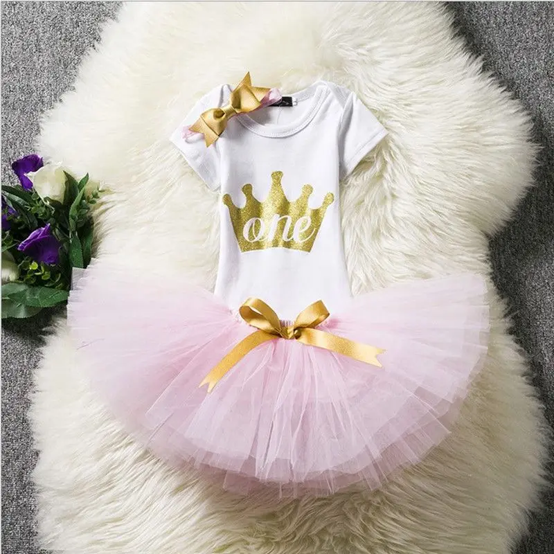 AG087 Pink 1 год на день рождения Платье для маленьких девочек летняя одежда для девочек одежда Dots для маленьких девочек в возрасте 1 года одежда для крещения vestido infantil - Цвет: AG087 Pink