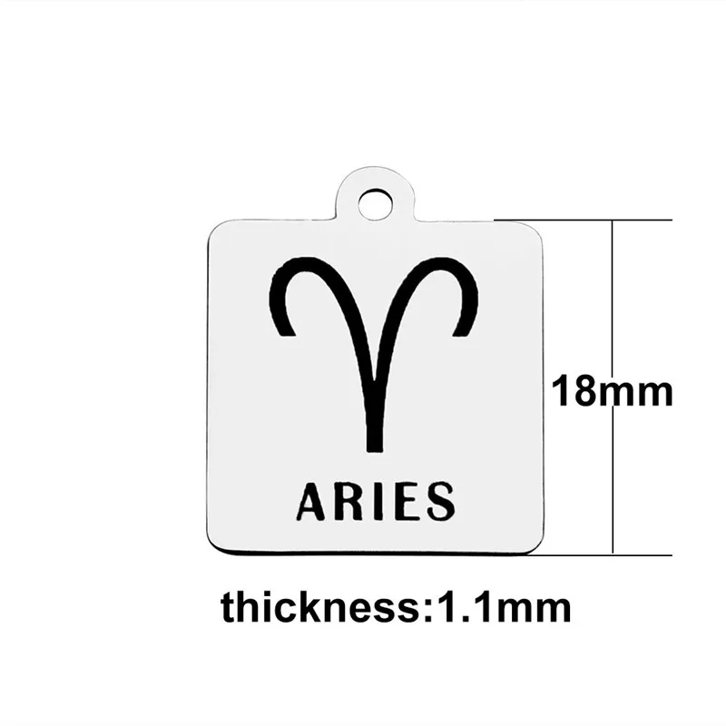 Подвеска из нержавеющей стали в виде знака зодиака толщина 1 мм шт.|Шармы| |