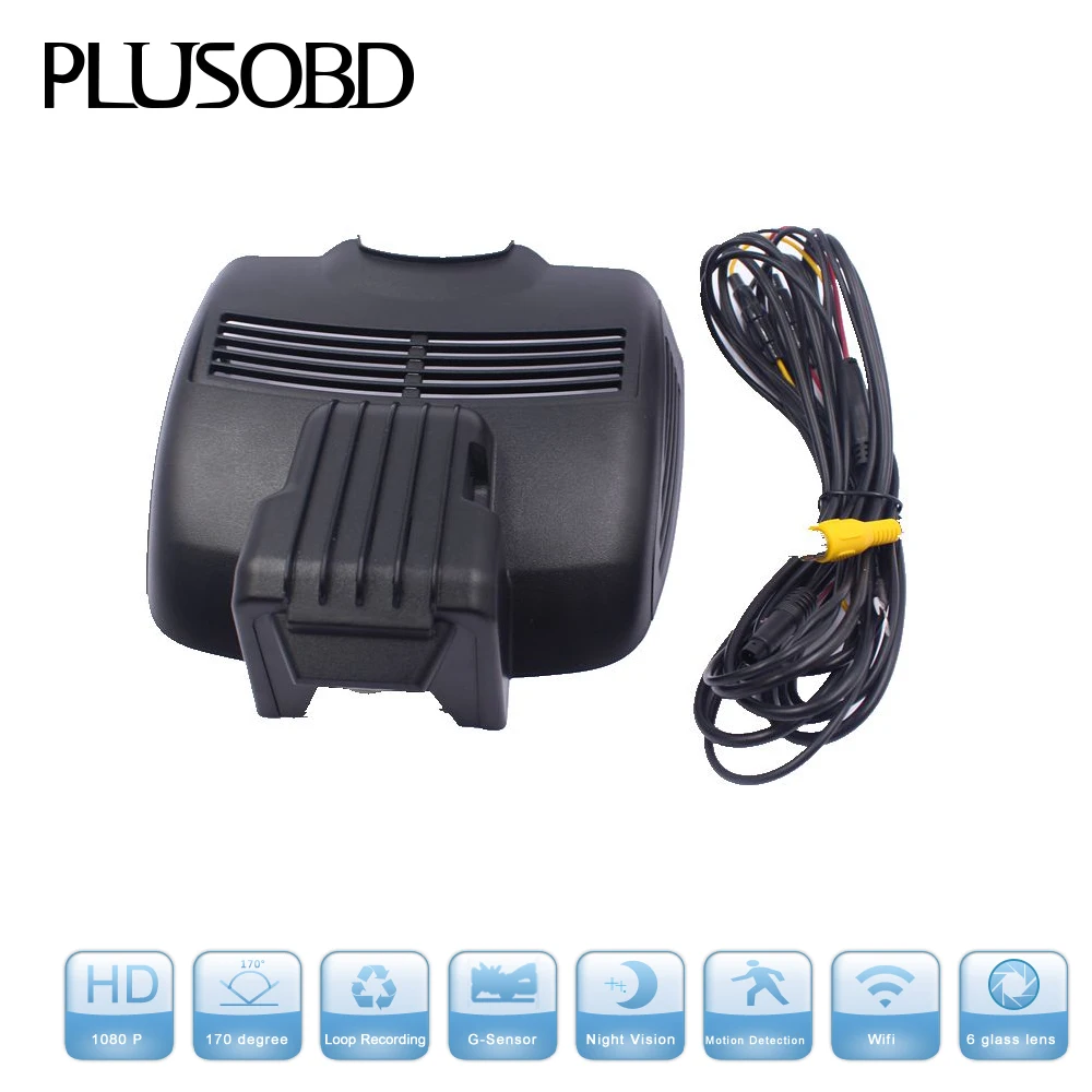 Автомобильный видеорегистратор PLUSOBD камера для вождения с Wi Fi AV кабелем|dash cam|car
