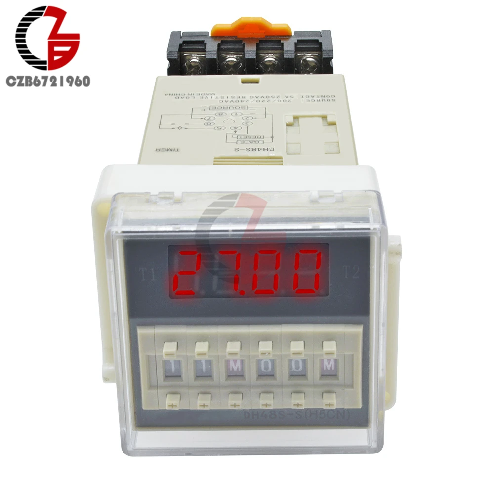 110 В 220 в 12 24 реле времени PLC светодиодное Цифровое с задержкой 2 таймера релейный