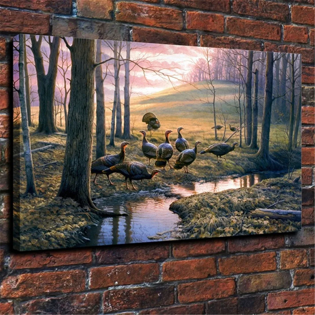 Осенняя картина Forest Creek 1P печать на холсте HD Абстрактная Картина офисное