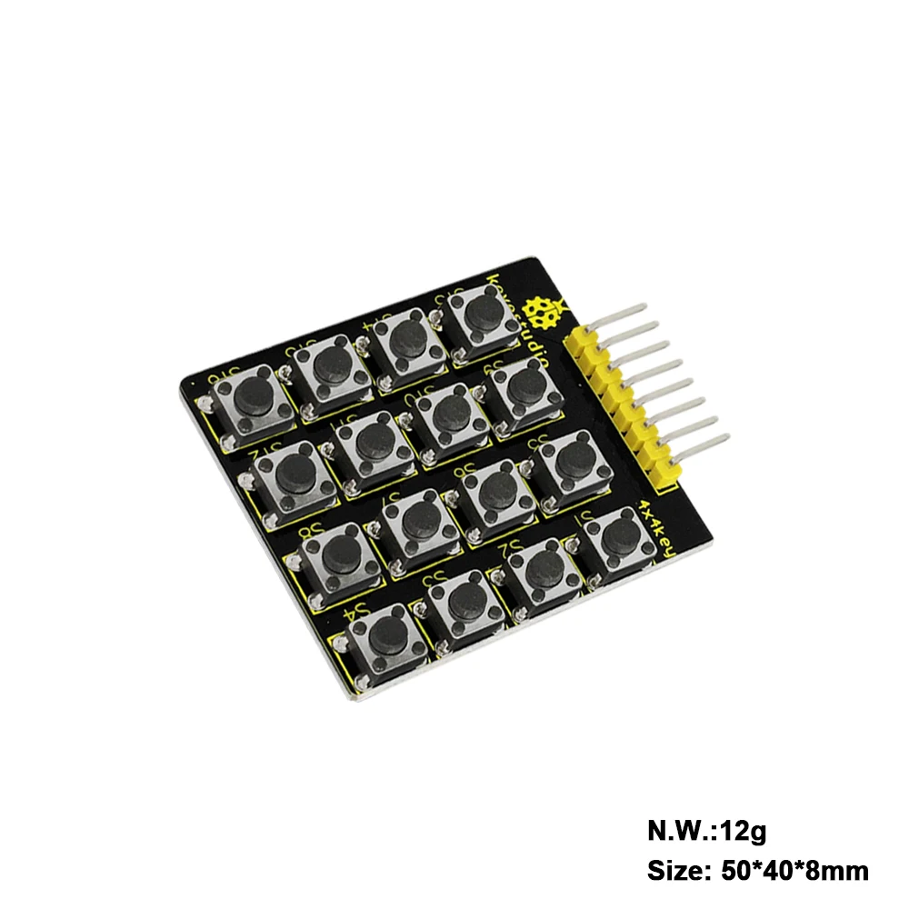 Keyestudio 8pin 4x4 44 матрица 16 кнопок клавиатура модуль для Arduino DIY Kit|Аксессуары