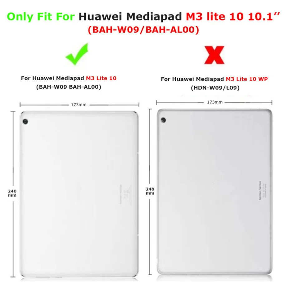Кожаный чехол для Huawei MediaPad M3 Lite 10 1 ''BAH W09/AL00/L09 подставка ручной держатель Чехол