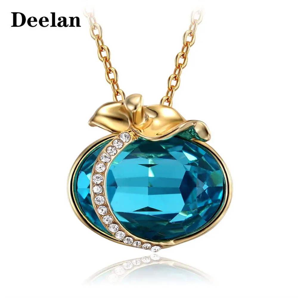 Ожерелья DEELAN с яблоками для женщин цепочка подвеской до ключицы очаровательное