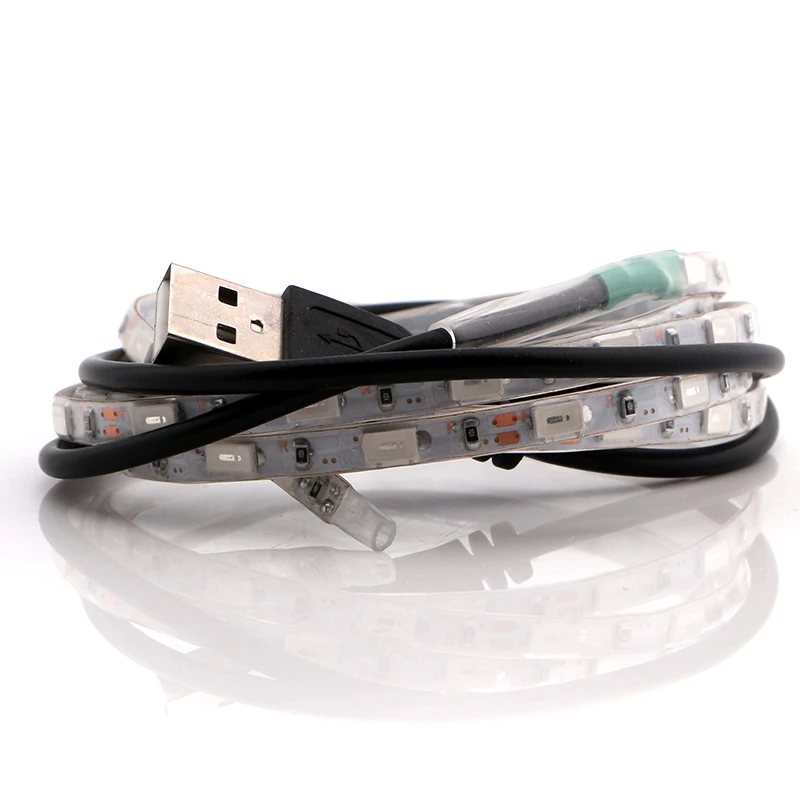 100 шт. 5 В USB 5630 60 SMD 90 см Светодиодная лента автомобильный светильник декоративные