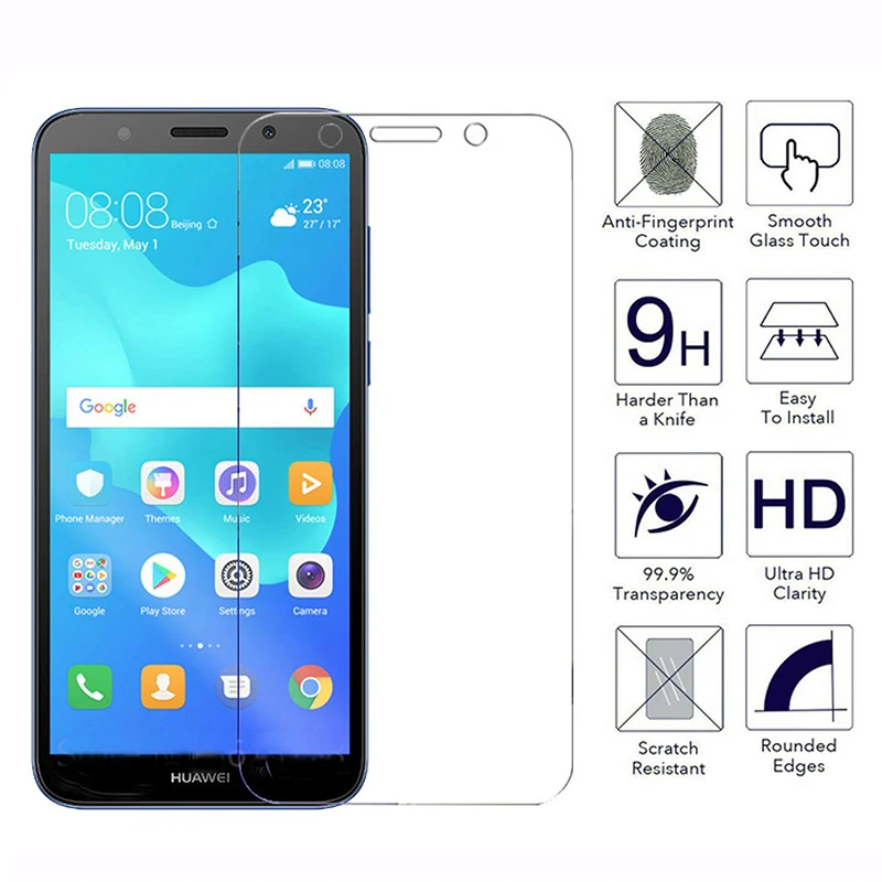 2 шт закаленное стекло для huawei Y5 защита экрана 9H 2.5D телефон на Защитное стекло для huawei Y5 Prime стекло