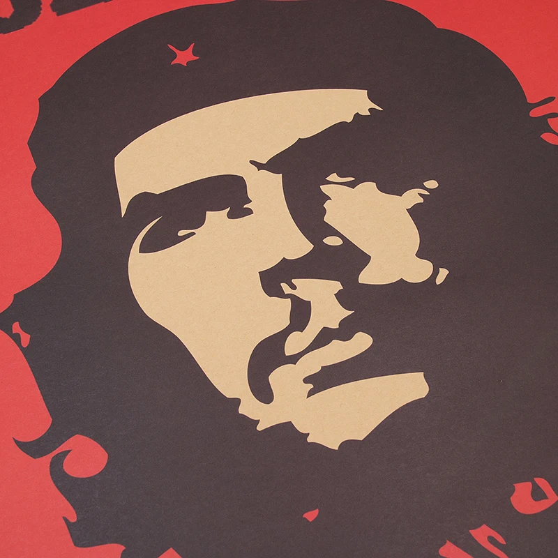 Dlkklb Che Guevara персонаж Ретро плакаты реклама Ностальгический старый Бар Кафе декоративная живопись винтажная Настенная Наклейка 51,5x36 см