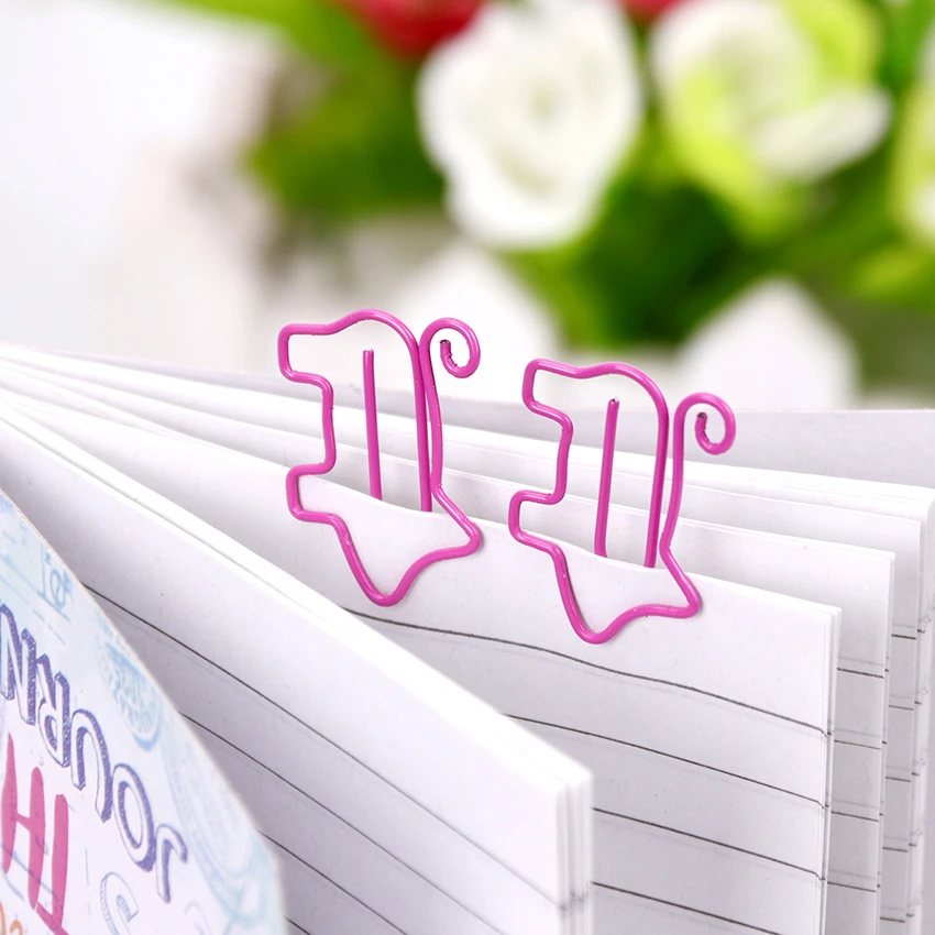 10 шт. милые животные поросенок металлические зажимы Kawaii закладки Memo клип розовые