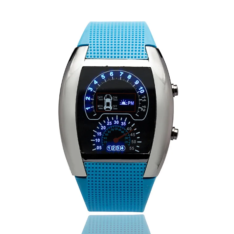 Инновационные Новые Модные часы LED Вспышкой Цифровые Часы приборной доске