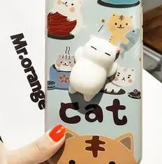 pink ear cat Мини милый мягкий Кот Антистресс мяч сжимающий Моти поднимающиеся игрушки Abreact мягкий липкий сквиши снятие стресса забавная игрушка в подарок - Цвет: pink ear cat