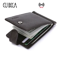 cuikca rfid wallet genuine leather men wallet carteira cowhide money clip hasp short slim wallet business id credit card cases
