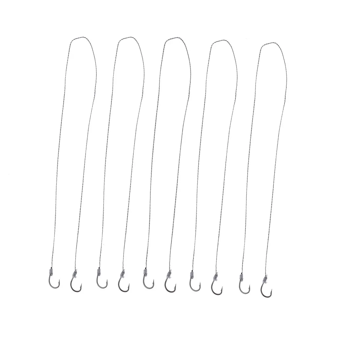 UXCELL 5Pcs Double End Fishing Swivel Hooks Dark Gray Metal Fishhooks 5# | Спорт и развлечения