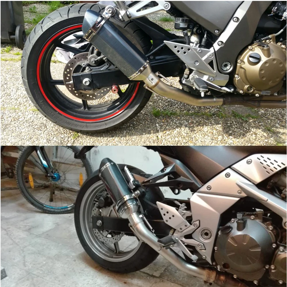ZSDTRP для Kawasaki ZX10R ZX6R Z750 Z800 Z1000 глушитель выхлопной трубы средней слипоны |