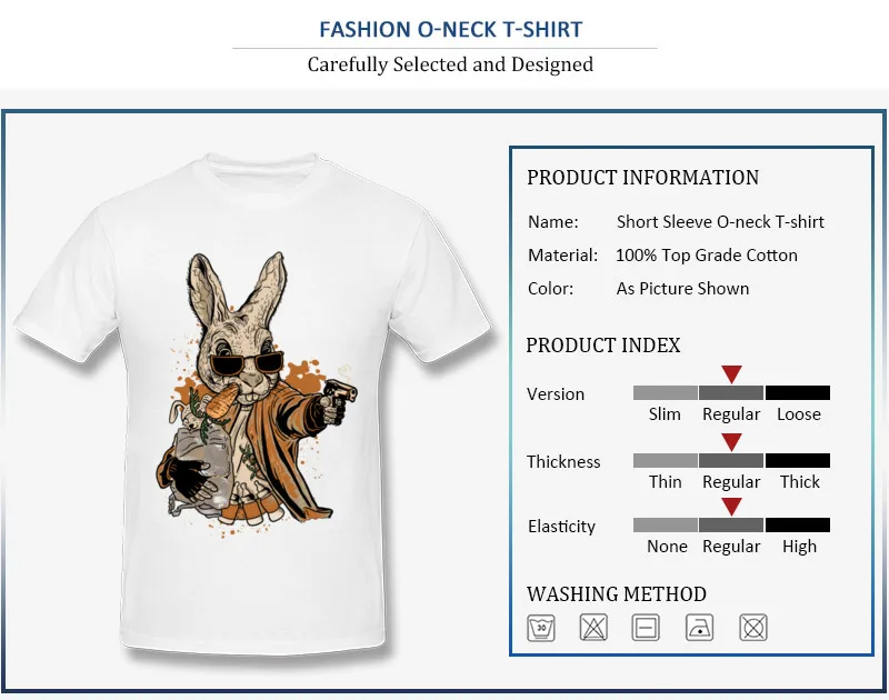 Футболка Smith Rabbit, пистолет, грабежи, банда, заяц, пуля, стрельба, Забавный дизайн, причудливая футболка, морковка, мужские крутые футболки, хлопок
