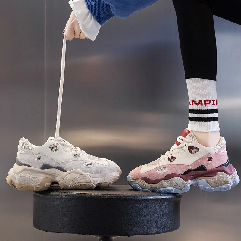 Обувь из натуральной кожи женские замшевые не сужающиеся книзу кроссовки