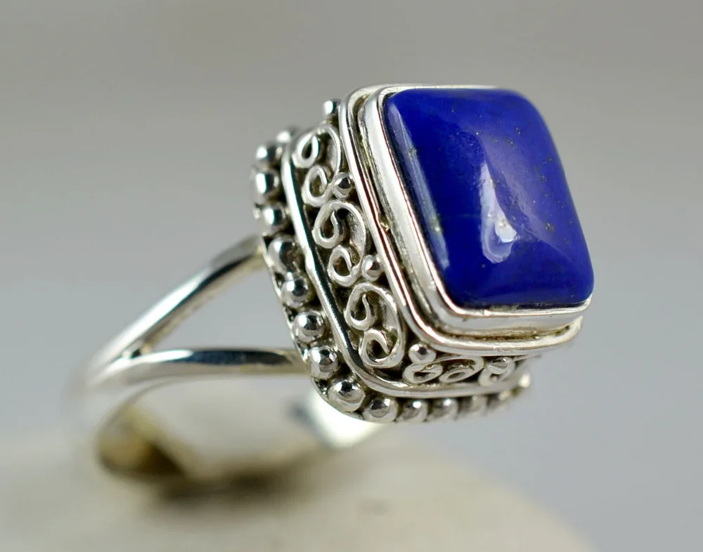 yi qi pin Women's Jewelry Fashion Silver blue Ring Gemstone Birthday Gift Bridal Engagement Rings | Украшения и аксессуары