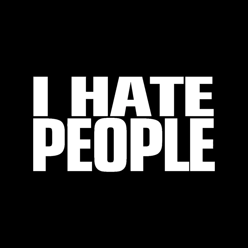 QYPF 17 см * 8 9 забавная Высококачественная виниловая наклейка на автомобиль I HATE PEOPLE
