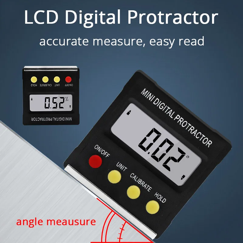 360 Degree Mini Digital Protractor Inclinometer Electronic Level Box Angle Gauge Meter Measuring Tools Magnetic Base | Инструменты