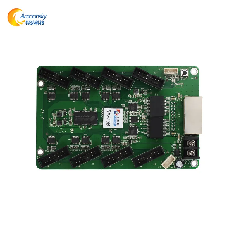 amoonsky 5A-75B synchronous receiving card 8xHub75 5A-75 full color led video display support 256x256 pixels | Электроника
