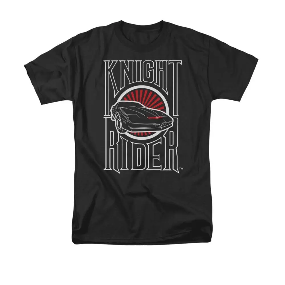 Knight Rider логотип Лицензированная взрослая футболка Новая Мужская модная с