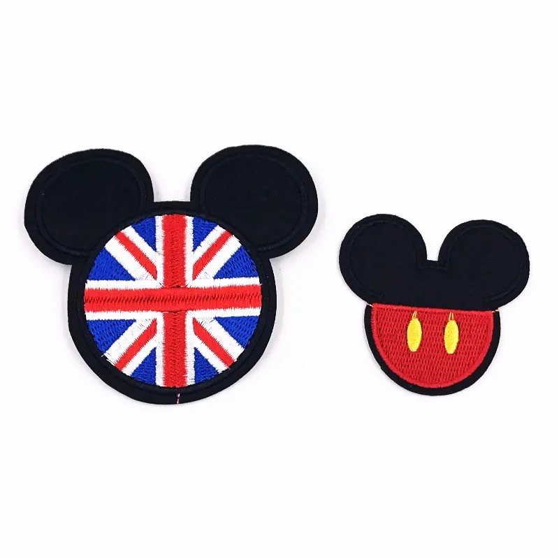 2 шт. с изображением головы мыши флага утюга вышивкой одежда нашивки для девочек и