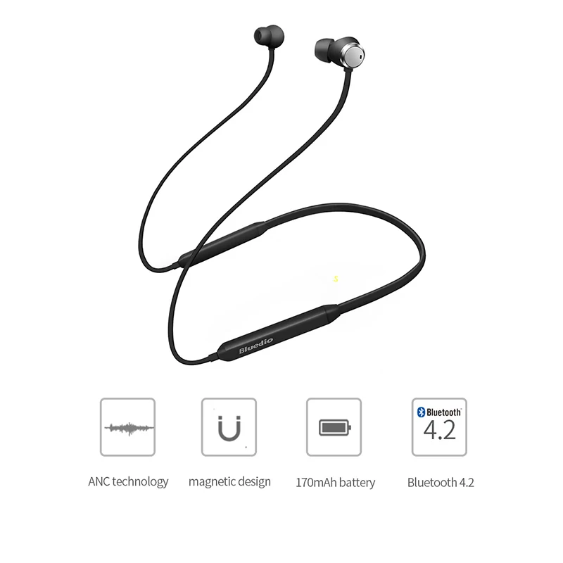 Спортивные bluetooth наушники Bluedio TN с активным шумоподавлением беспроводная