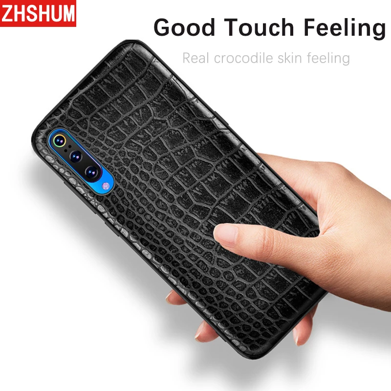 Роскошный чехол из искусственной кожи для Xiaomi Mi 9 8 мягкий с крокодиловым узором 360