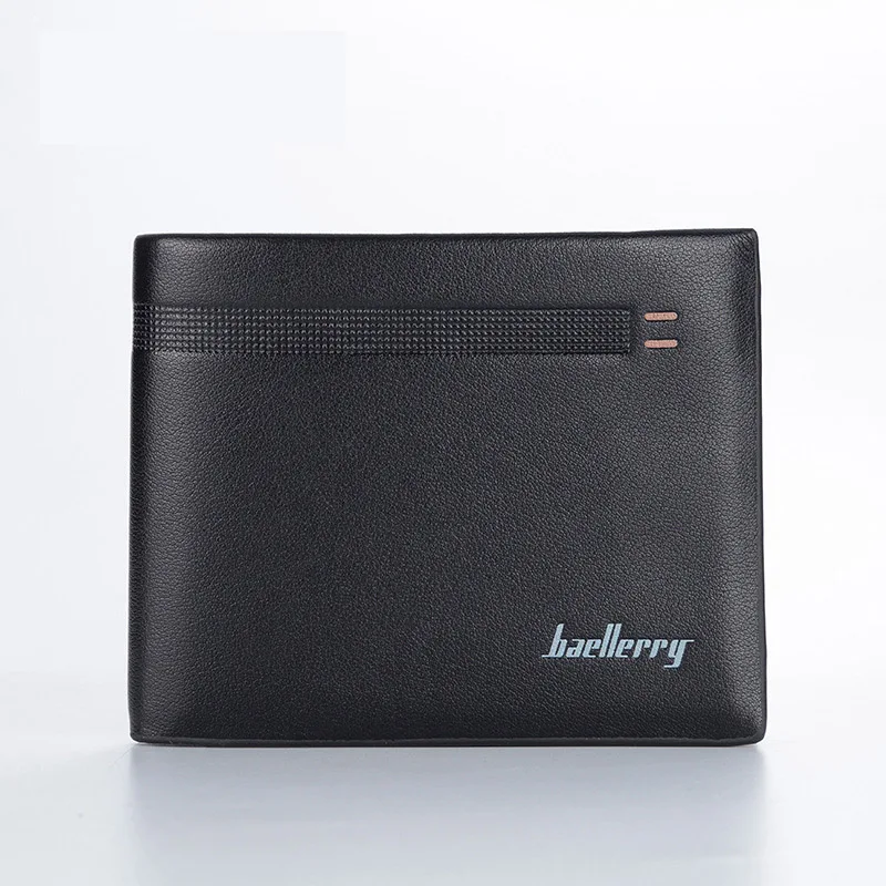 Baellerry, качественные кожаные мужские кошельки, деловые, короткие, 3 сложения, кошелек, держатели для кредитных карт, кошелек, мужской, зажим, сумка для денег, мужской клатч W098